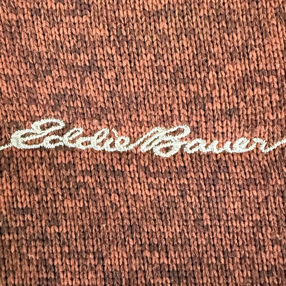 Eddie Bauer Men’s XL Quarter-Zip Pullover Fleece Burgundy Maroon Heather - Picture 3 of 9